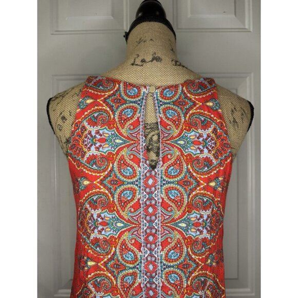 VERSE STITCH FIX Red Sleeveless Blouse Top Paisley Beach Boho Summer Y2k SMALL - Picture 5 of 8